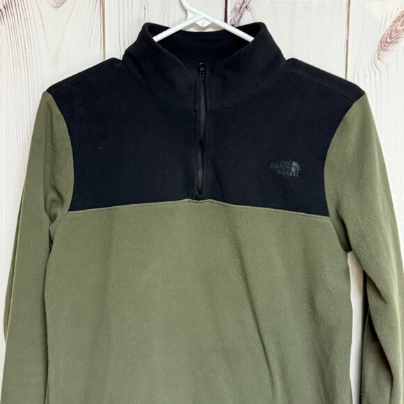 The North Face Women’s 1/4-Zip Fleece Olive/Black M EUC - Picture 3 of 9
